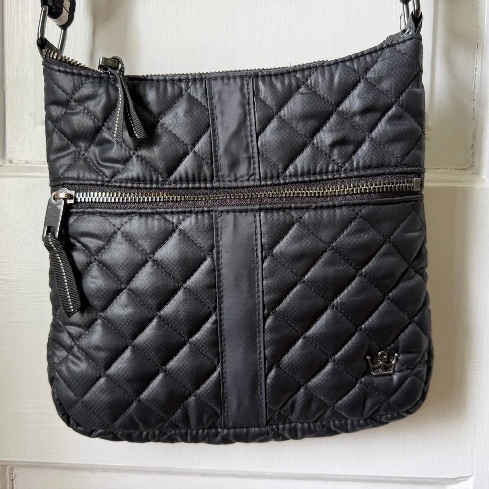 Oliver Thomas Quilted Black Crossbody Bag